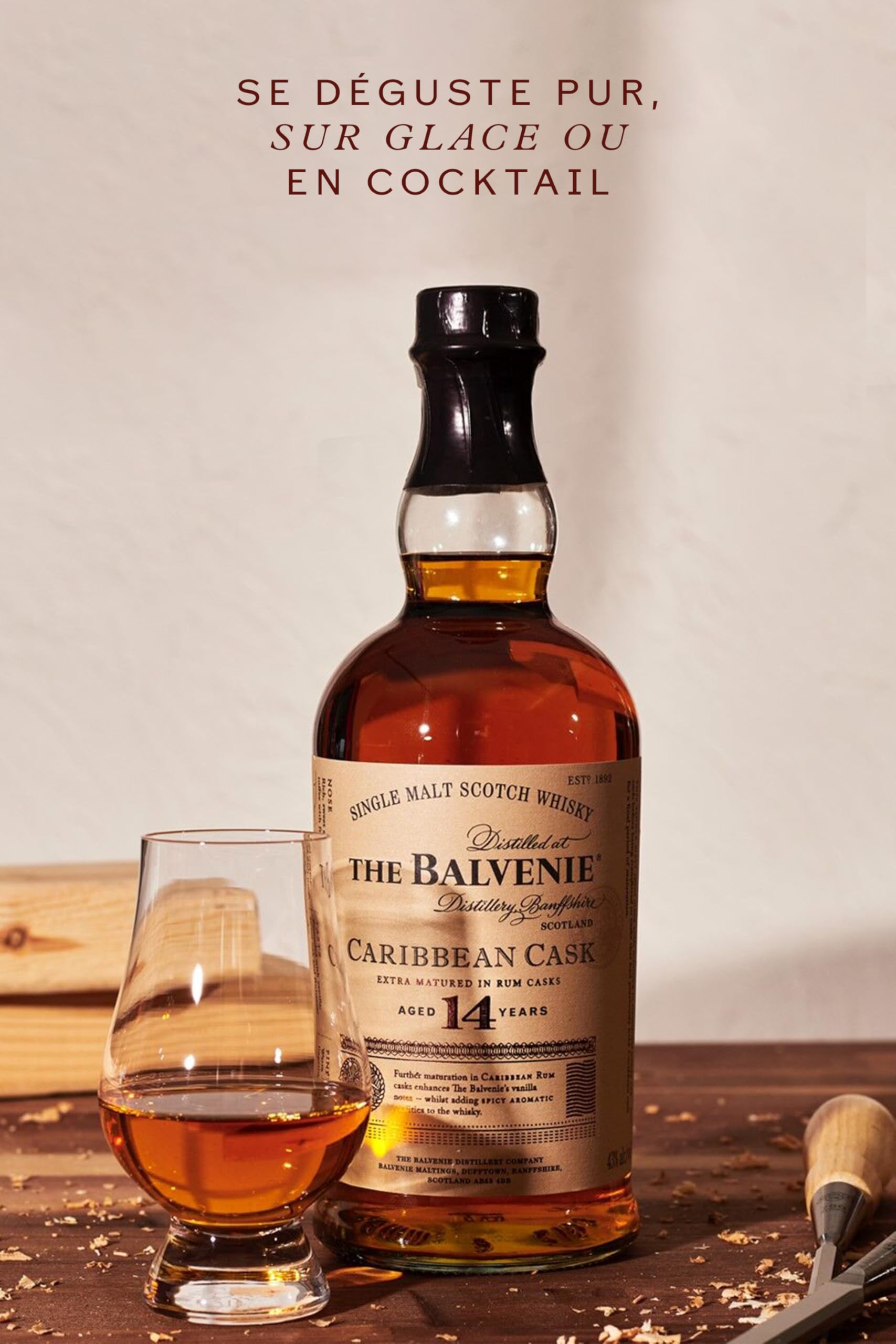 The Balvenie Caribbean Cask 14 Year Old Single Malt Scotch Whisky, 70cl, 43%