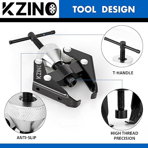 Miniatura 3 de KZINO Herramienta extractora de limpiaparabrisas Windshiled, kit de extractor de rodamientos de terminales de batería de brazo de alta resistencia,