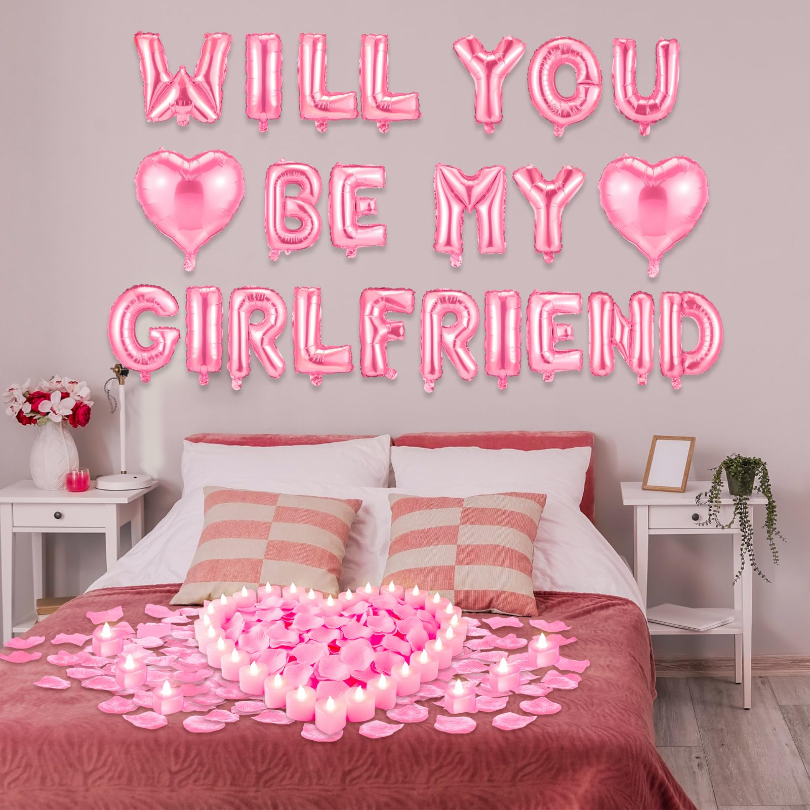 Seenelling Palloncino con scritta "Will You Be My Girlfriend", per proposta