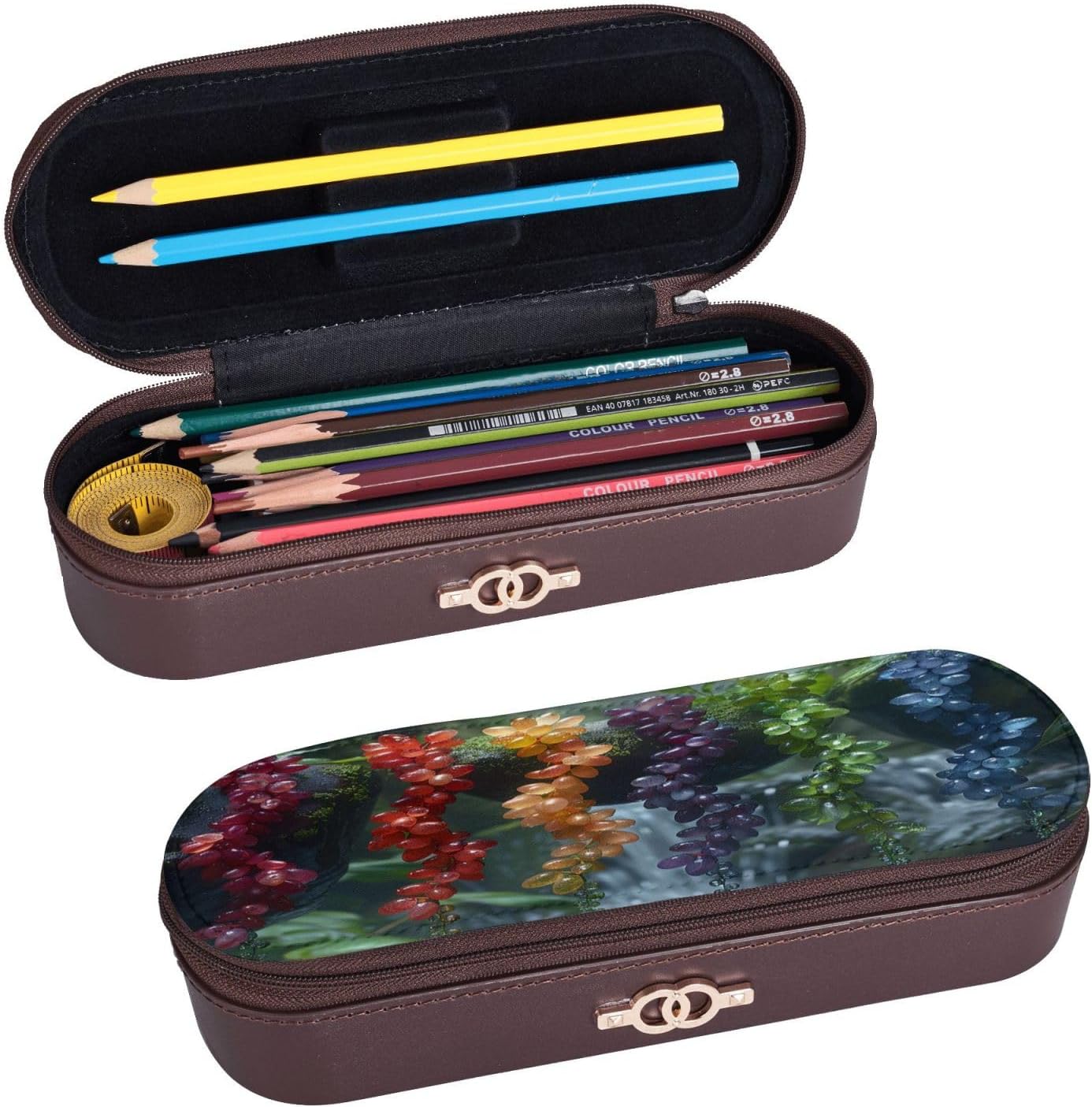 Colorful fruits Leather Multi Slot Pen Storage Case image 2