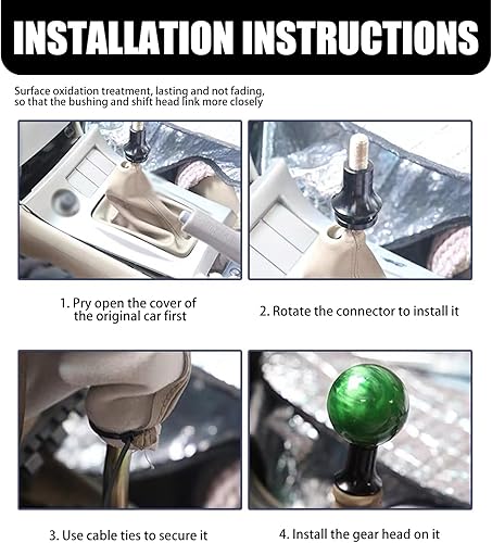 Miniatura 4 de Slykew 1 pieza M12 x 1.25 manual de repuesto de retención de palanca de cambios de coche con rosca, adaptador de palanca de cambios de vehículo de