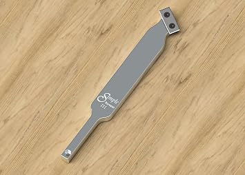Simple Woodturning Tools Simple Scraper III Angled Carbide Shaping and Finishing Tool for Wood Lathe Turning, USA Made Unhandled with Negative Rake Rectangle Cutter