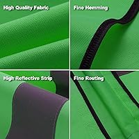 Vista 3 de BeautyWill Chaleco de seguridad personalizado con logotipo Clase 2 Chaleco reflectante de alta visibilidad Chaleco de trabajo protector