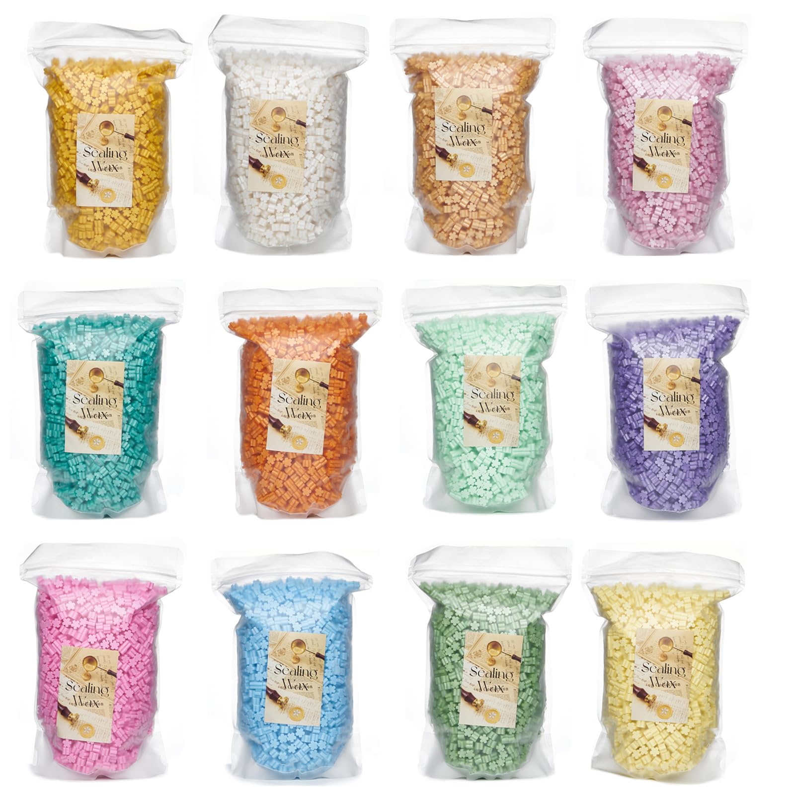 PANGBOER 500 g ceralacca Perline a Forma ceralacca Perline Sigillo per Timbro abbellimento Artigianale sigillatura