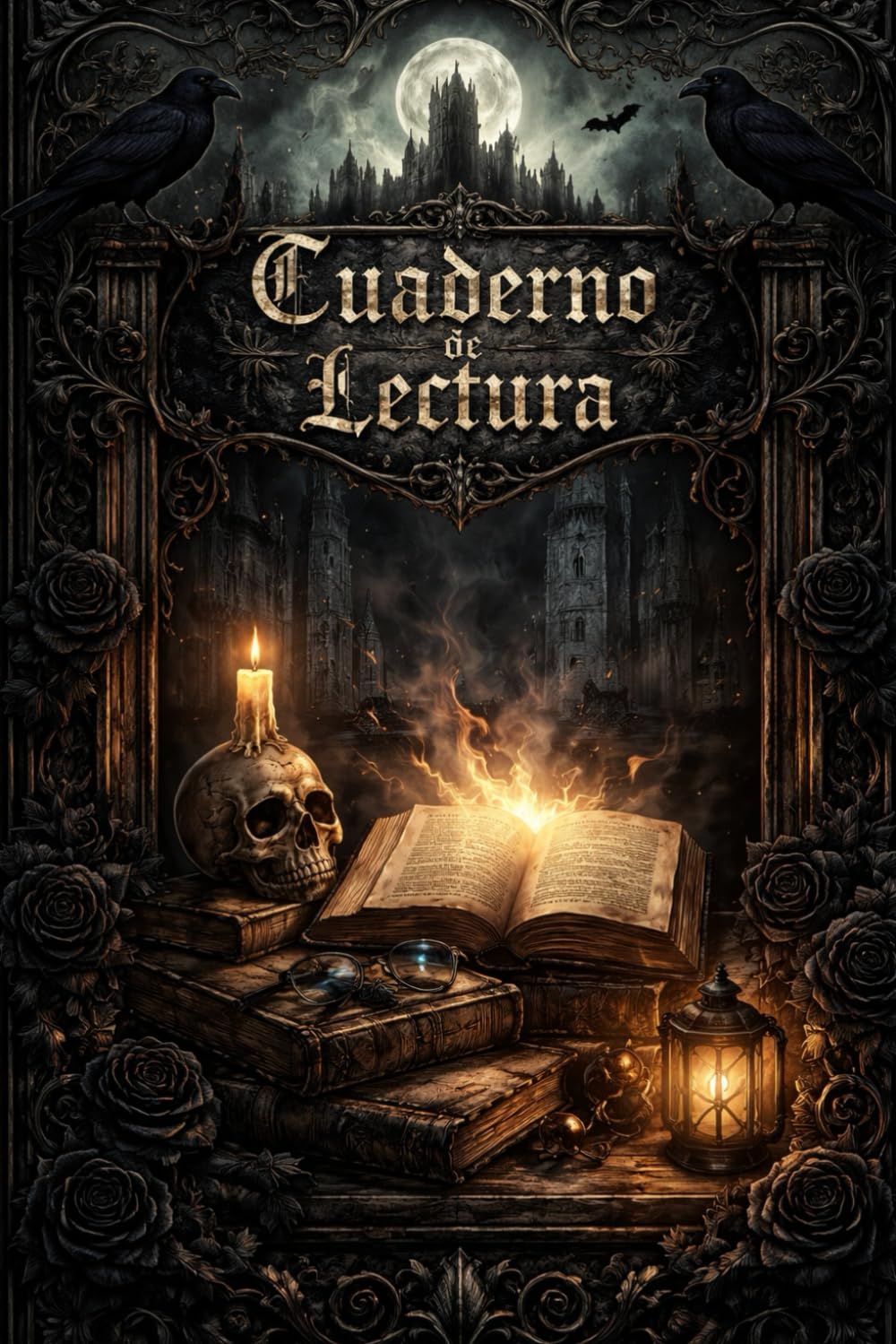 Cuaderno de Lecturas Gótico Skull Candle