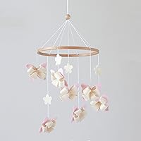 Vista 8 de Móvil neutral del bebé del arco iris del boho para la decoración móvil del cuarto de la cuna