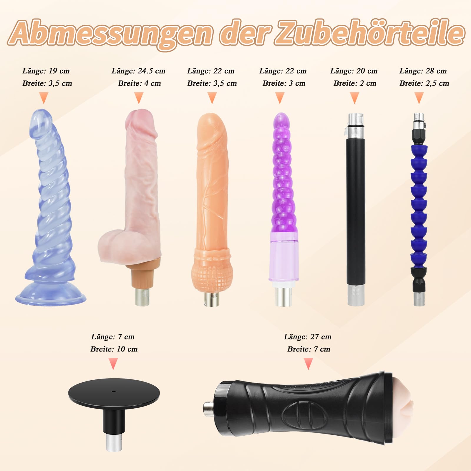 Anngeok Standard Sexmaschine Stoßfunktion Frauen Love Machines Extrem Sexspielzeug Leise Stark Teleskopisch Masturbator Maschine Fickmaschine mit Zubehör(8 Zubehörteile)