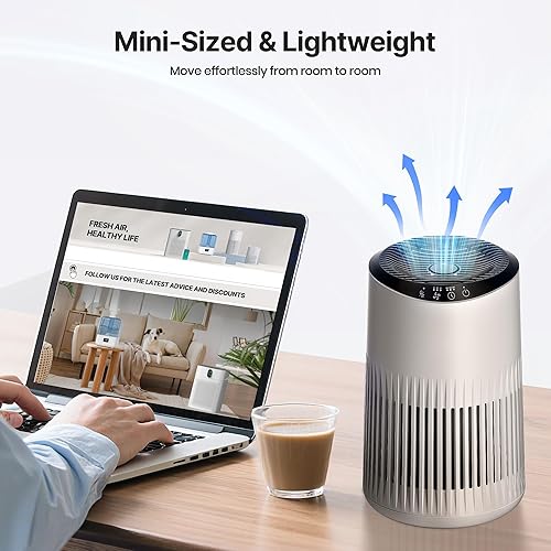 Miniatura 7 de Purificadores de aire para dormitorio y hogar, purificador de aire para olores de humo con esponja de fragancia, purificador de aire pequeño con
