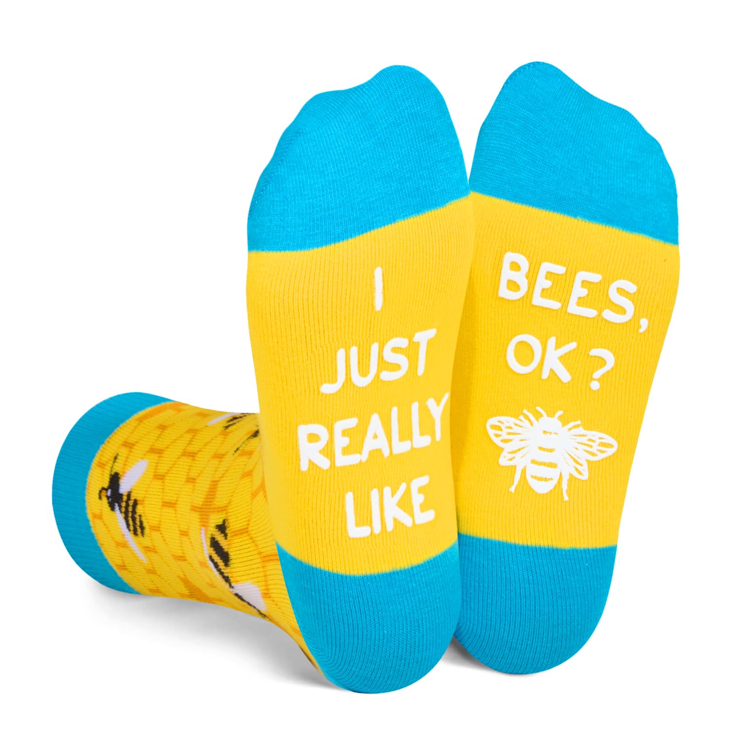 HAPPYPOPBee Lover Gifts for Girls Boys - Funny Bee Socks for Teens, Christmas Gifts for Kids Aged 7-9
