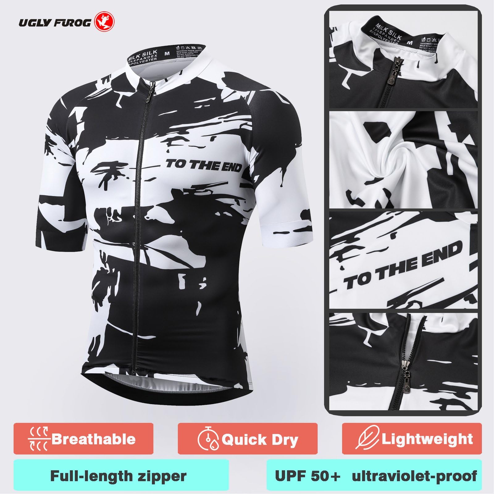UGLY FROG Abbigliamento da Bicicletta Ciclismo Maglie a Maniche Corte da Uomo MTB T-Shirt Traspirante Asciugatura Rapida