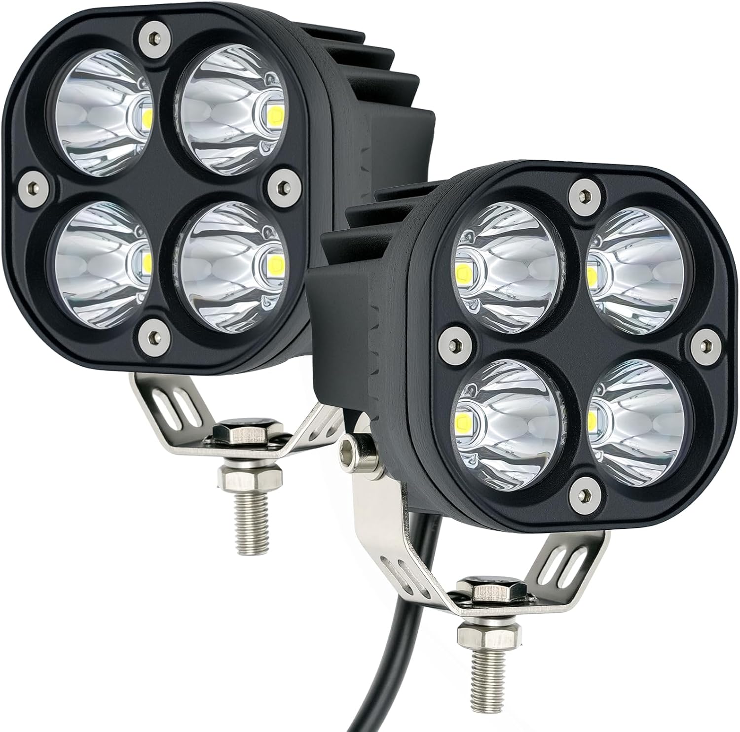 2-Pack 40W 3Inch Combo Beam LED Pod Light - Bright Off-Road Driving Fog Lights, Waterproof Auxiliary Ditch Lights for Truck, SUV, ATV, Boat, Motorcycle, Pickup, Tractor