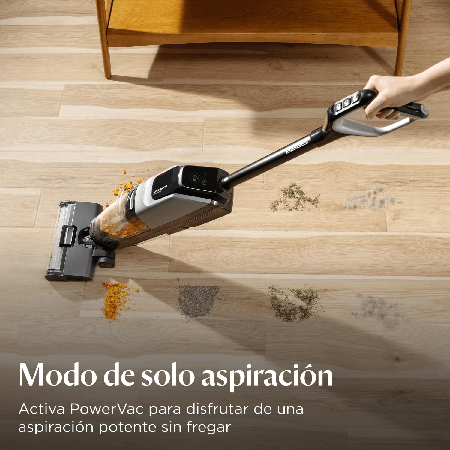 Bissell CrossWave OmniForce, Aspiradora de Mano Sin Cable, Aspirado y Mopa al Mismo Tiempo o Solo Modo Aspirado, Escoba Vertical Potente, Vacuum Cleaner de Agua, 240m² Limpieza Multisuperficie, 3912N