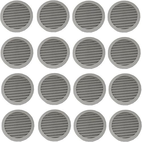 Vista 21 de Cubierta redonda de rejilla de rejilla de plástico de 4 pulgadas para rejilla de ventilación de reptiles (4, blanco)