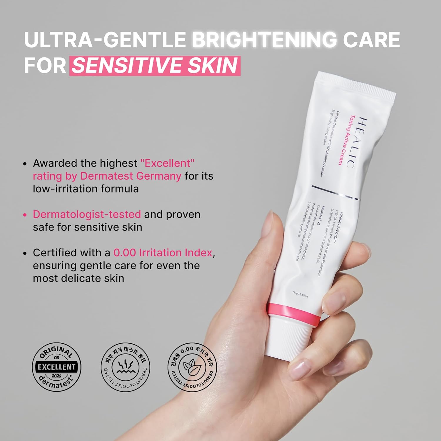 Toning Active Cream, Brightening Face Moisturizer with Niacinamide & Hyaluronic Acid, Hydrating & Soothing Facial Cream, Gentle for Sensitive Skin, Korean Skin Care, 60g/2.12oz - Image 7