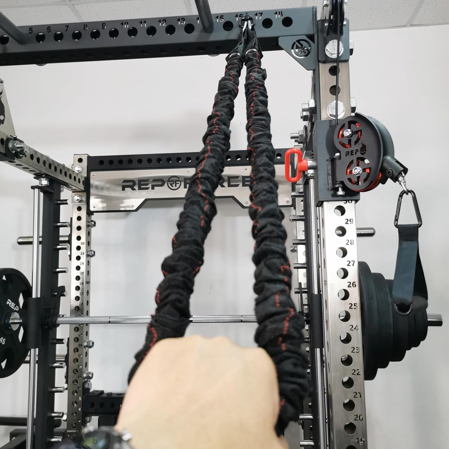 Power Cage Squat Rack Quick-Release Safety Pins Universal Gym Accessory Heavy-Duty Steel Fits 3x3 Rack with 1" Hole