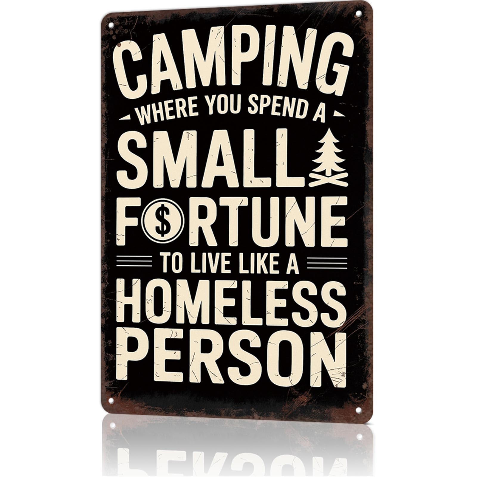 KWQDOZF Metal Signs Poster 8x12inch Funny Camping Tin Sign Aluminum Sign Wall Art For Home Room Bedroom Office Decor