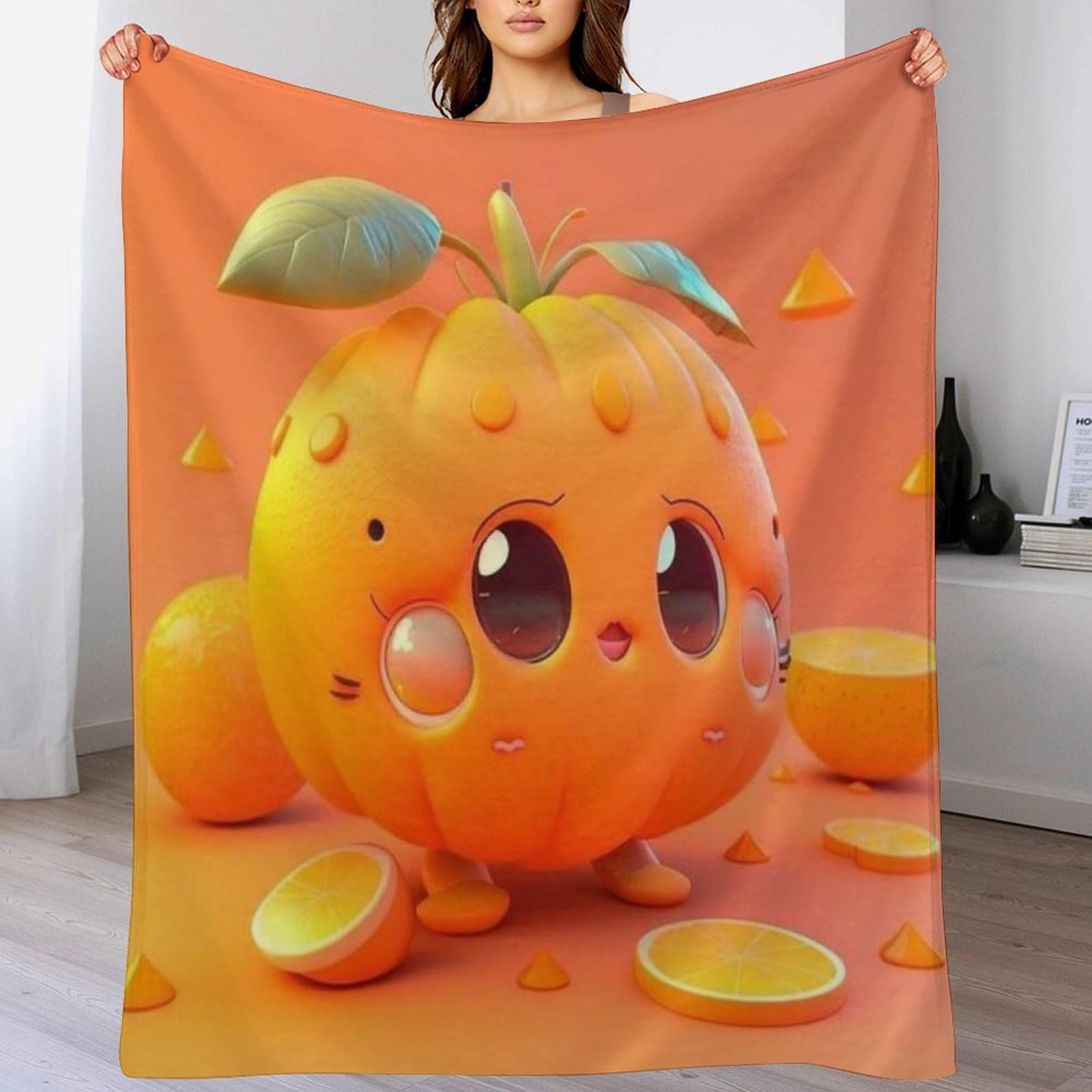 Couverture de voyage motif fruit, le cadeau doux pour le lit