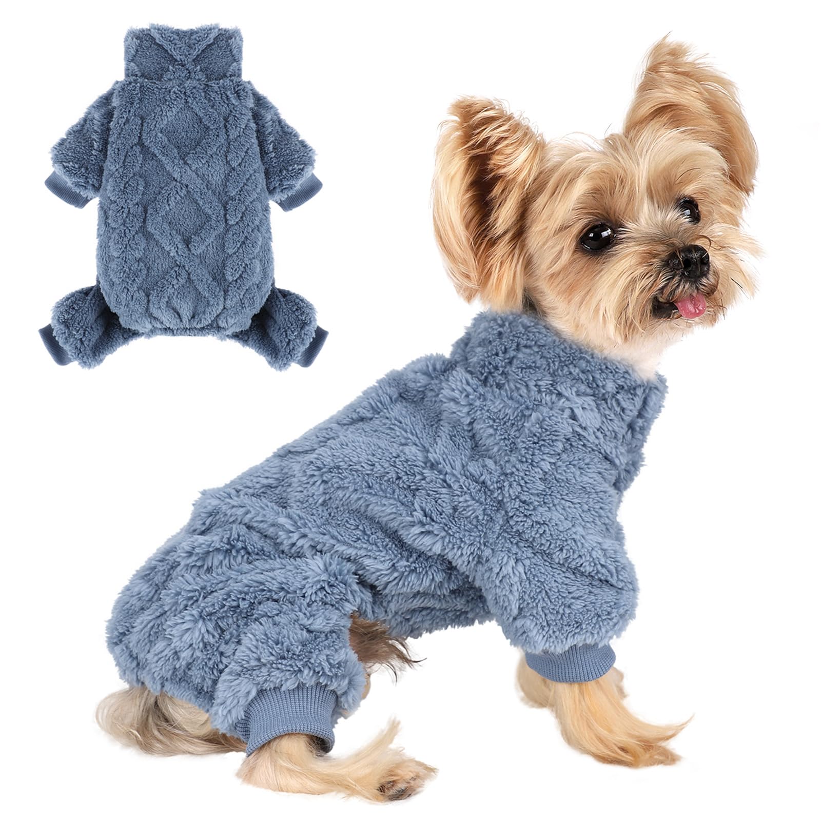 Dog Sweater, Dog Pajamas Small Sized Dog,Warm Fleece Pajamas for Dogs, Winter Chihuahua Yorkie Teacup Cat Sweater Clothes Outfits,Soft Cold Weather