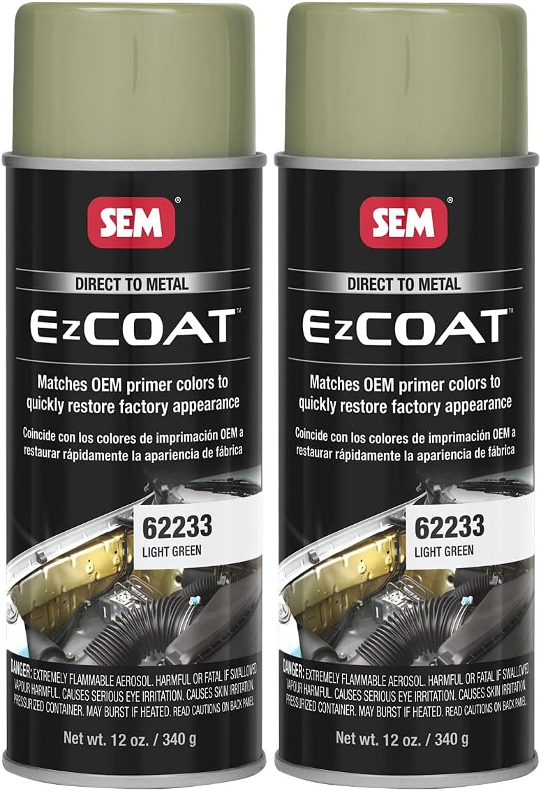 SEM Ez Coat Direct to Metal Coating | Car Paint for Bare Metal Surfaces, Paintable on Most Basecoats, Primers and E-Coats, Approximate Coverage Area of 13 Square Feet | 2-Pack |