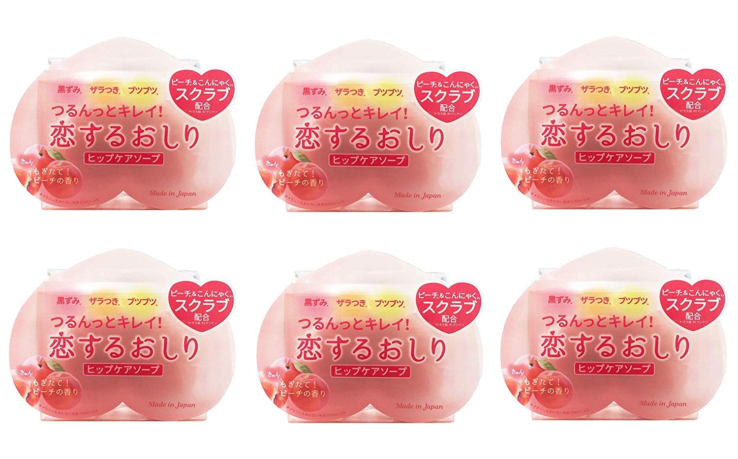 Amazon | ペリカン石鹸 恋するおしり 80g ×6個セット ヒップケアソープ 