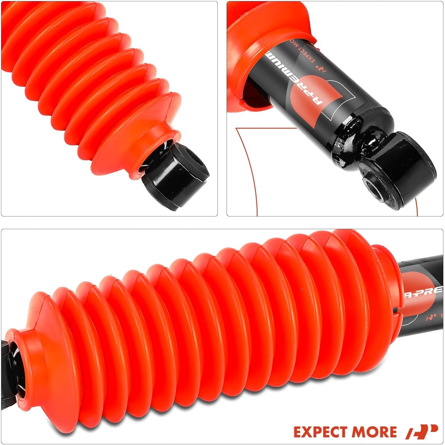 A-Premium Front Steering Damper Stabilizer Compatible with Chevrolet, GMC, Jeep & Hummer Vehicles - Avalanche, Silverado 1500 HD, Sierra 1500 HD, Yukon XL 1500, H2, TJ, Wrangler