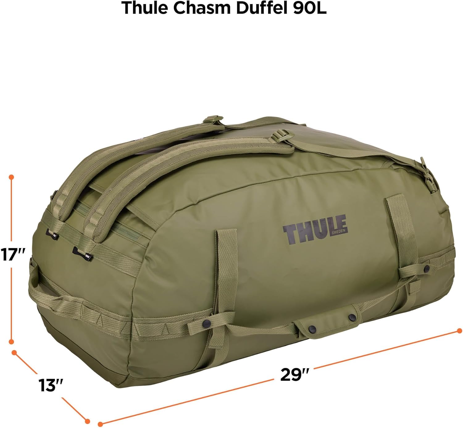 Thule Chasm Duffel bag, Weather-resistant materials, Easy packing, Converts to backpack, Internal pockets, Travel-ready