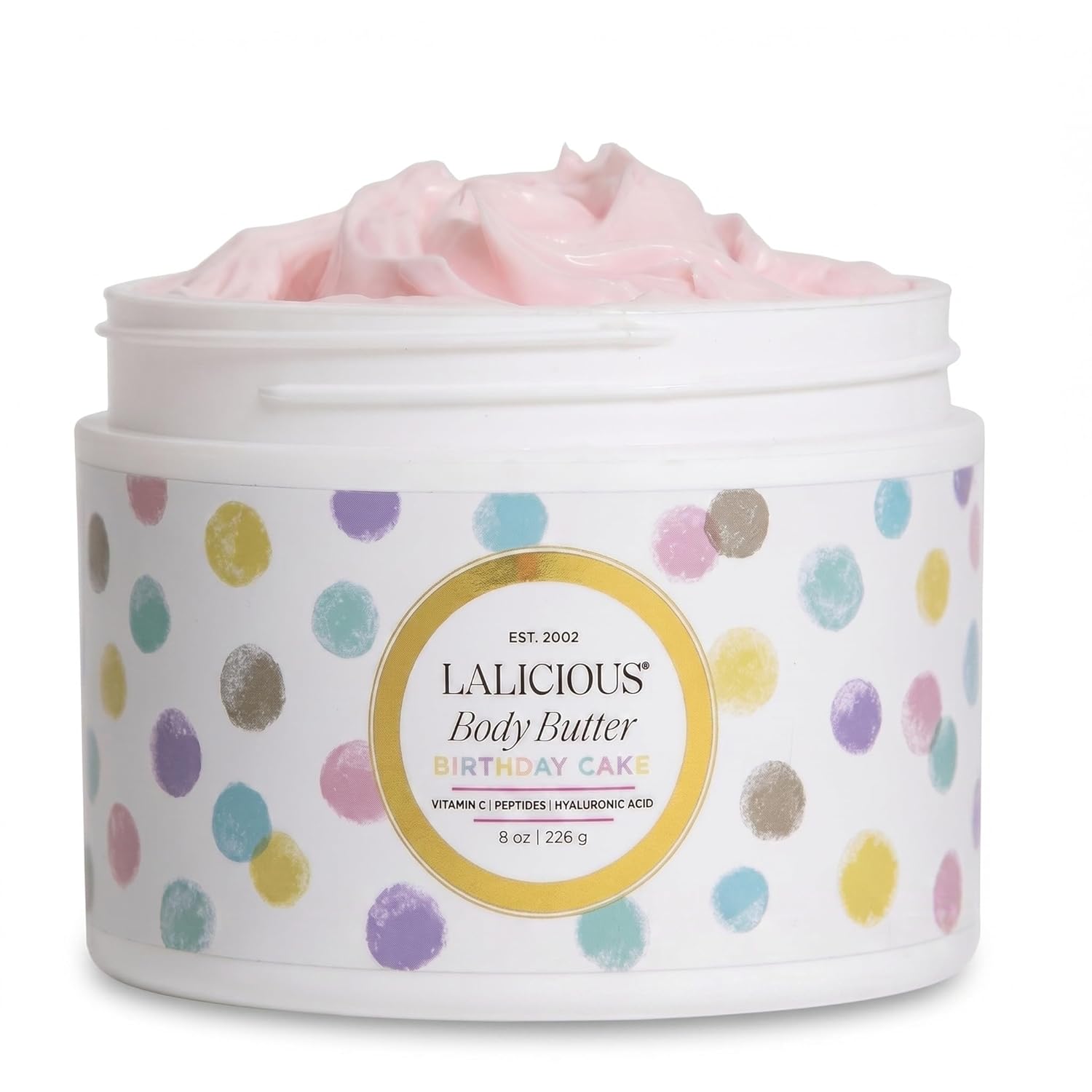 LaLicious Endless Summer Whipped Body Butter 8oz – Ultra-Hydrating Shea Butter Body Cream with Hyaluronic Acid, Vitamin C & Peptides – Deep Moisturizing Lotion for Dry Skin, Firming & Skin-Softening