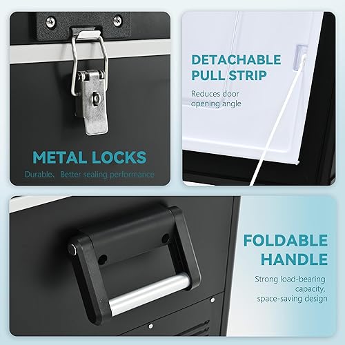 Miniatura 5 de EUHOMY Refrigerador de 12 voltios, enfriador eléctrico de 48 cuartos de galón alimentado por SECOP, refrigerador de automóvil de -4   68 ,