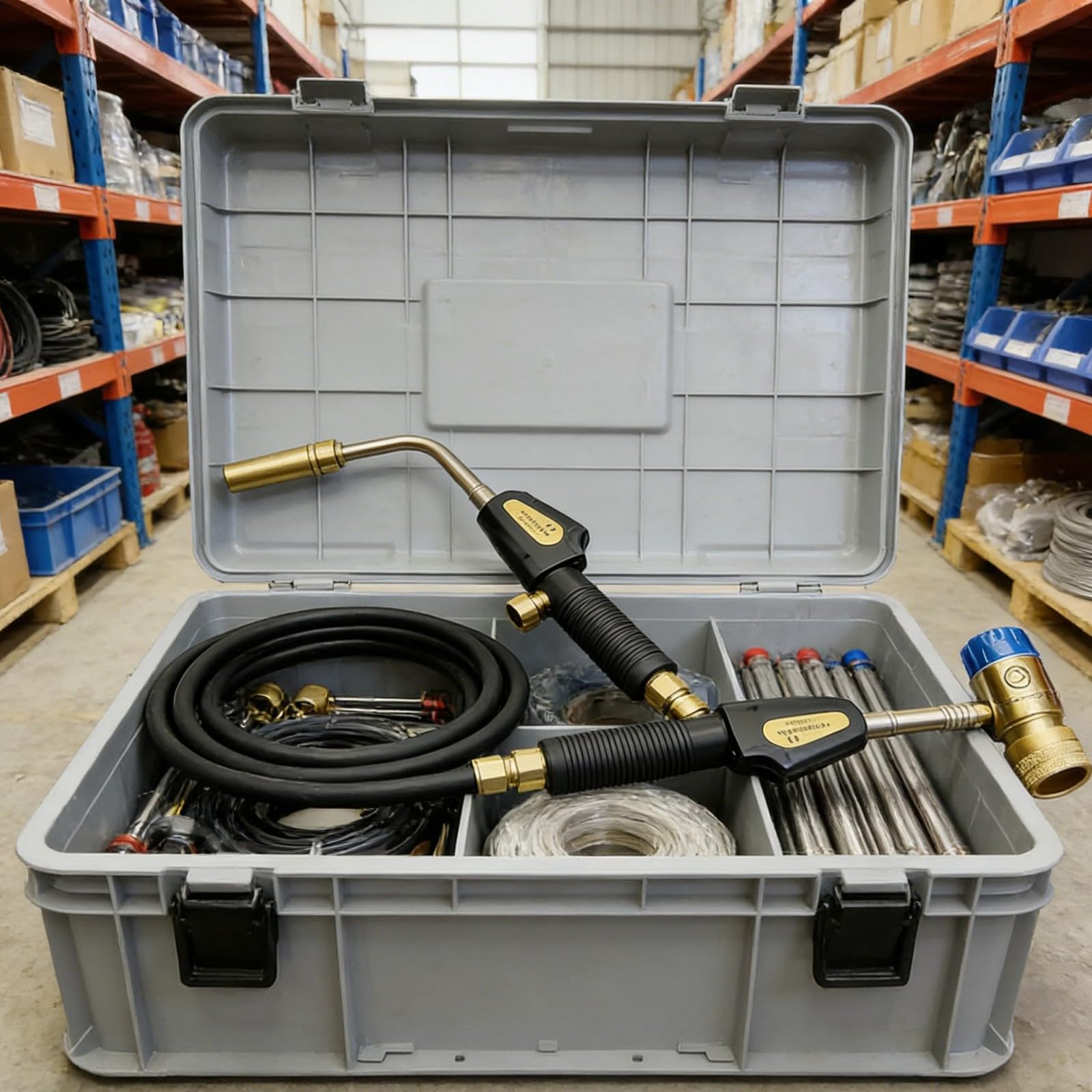 Juego de soplete de soldadura profesional con punta de cobre con manguera larga flexible para tareas de unión de metal, reparaciones detalladas de espacio pequeño, soplete de soldadura por calor