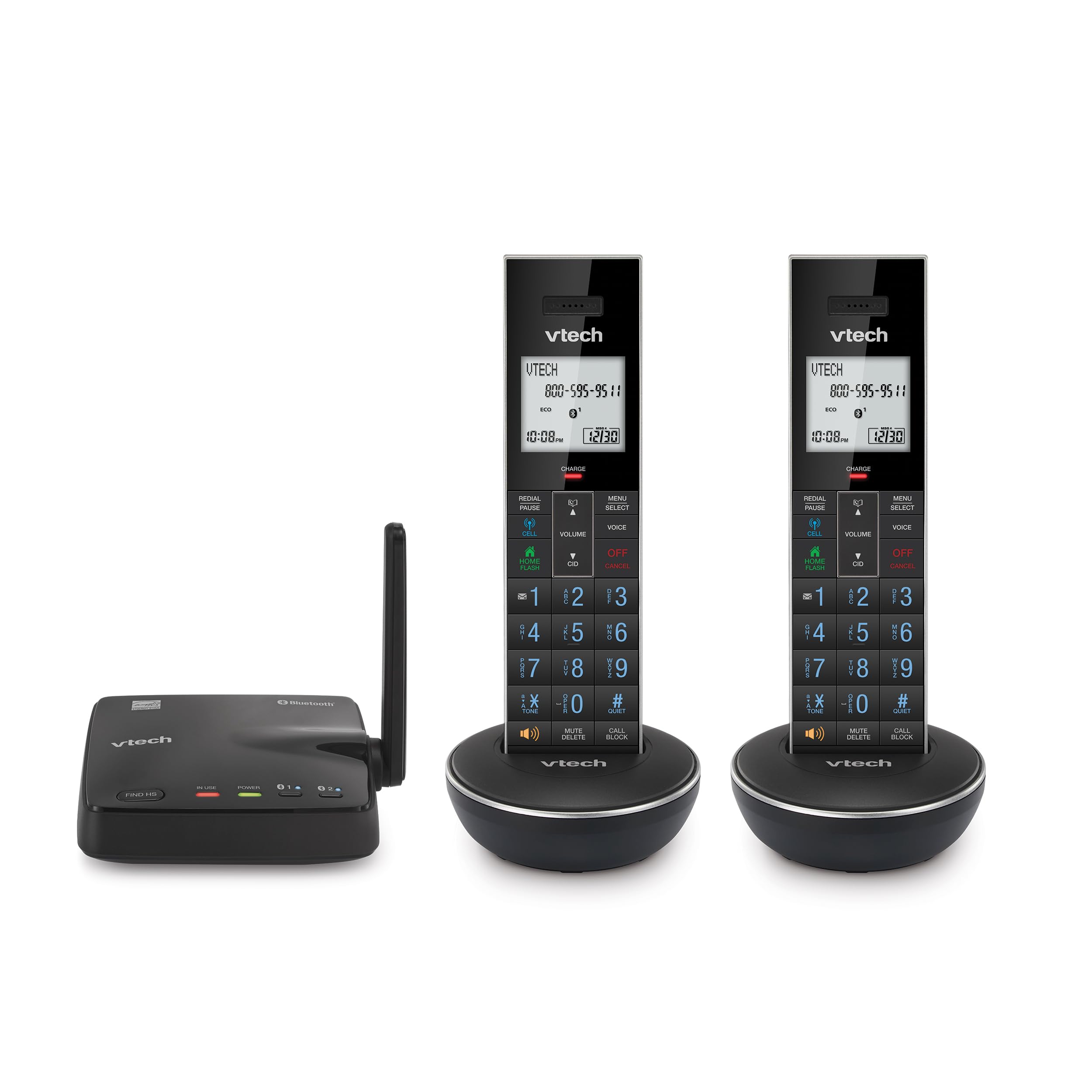 VTech LS6331-2 Expandable Cordless Phone 2 Handsets with DECT 6.0 Desk/Wall Mountable Transmitter, Bluetooth Connect-to-Cell, Full Duplex Handset Speakerphone, Landline Phone with Smart Call Blocker-picture-38