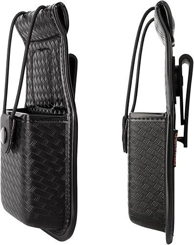 Miniatura 3 de ROCOTACTICAL Bolsa de radio universal con clip de cinturón giratorio 360 para cinturón de servicio, bolsa de radio de tejido de canasta para