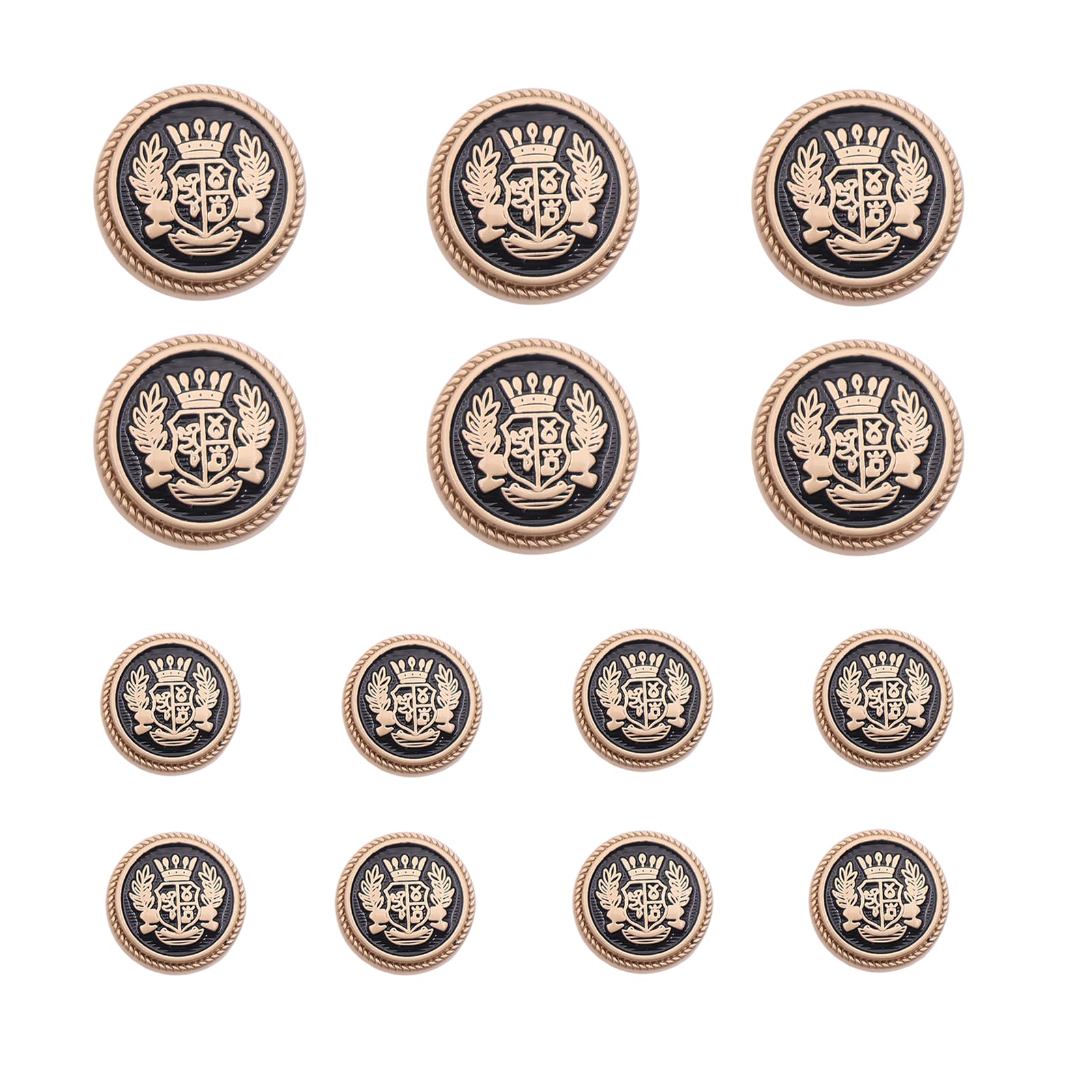 Boutons vintage de blazer en métal noir et or YIGUANXIN pour vestes de costume haut de gamme