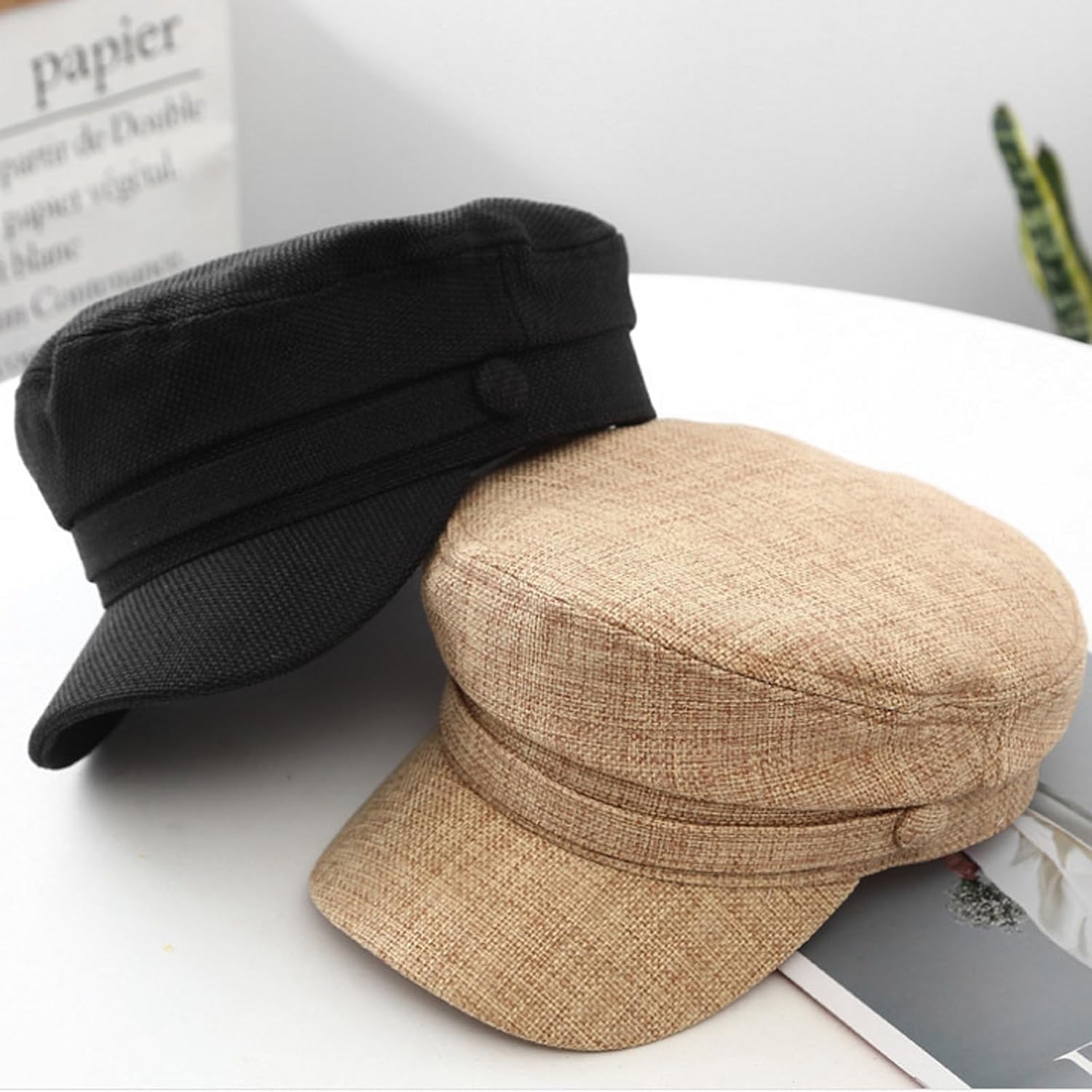 Summer Newsboy Hats for Women Fashion Breathable Baker Cabbie Cap Visor Beret Hat - Image 5