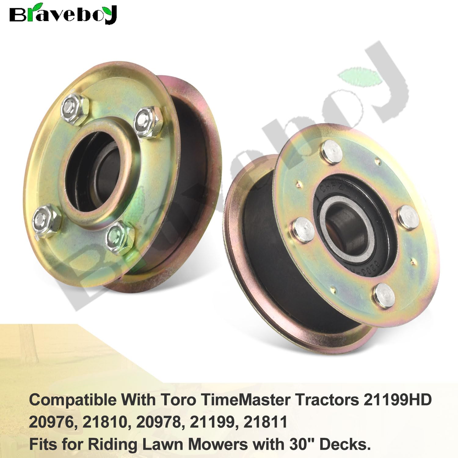 SnowBear Pulley Kit - 2 Pack Replacement For Toro TimeMaster 30" Lawn Mower Models 20199, 20200, 20975