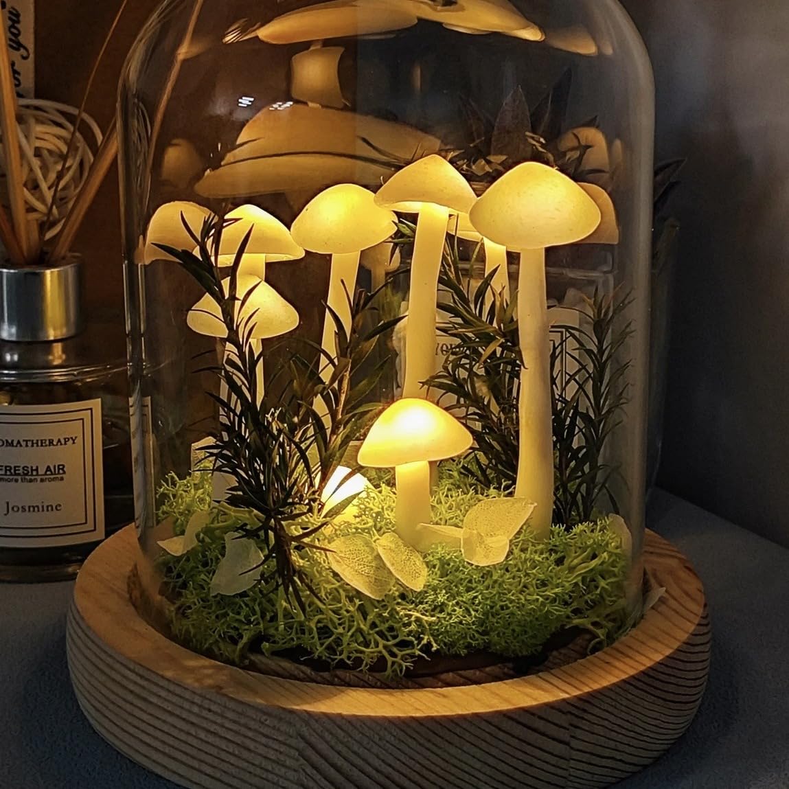 Zhonghua Light/White Diy Tulip Night Diy Tulip Lamp Handmade Tulip Night Simulation Flower Bedroom Table Lamp (White)