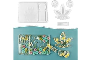 Complete Resin Crafting Kit: Rolling Tray, Ashtray, Joint Holder, and Grinder Molds