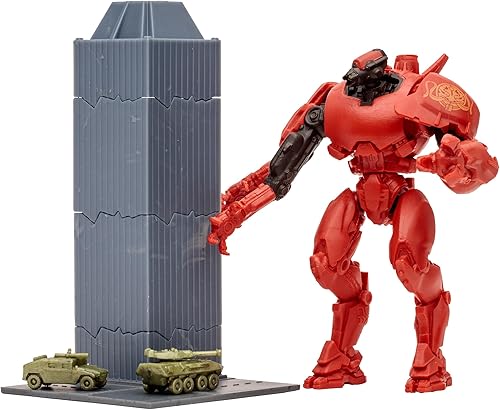 Vista 3 de Pacific Rim McFarlane Toys Crimson Typhoon (Jaeger) - Figura de 4 pulgadas con cómic