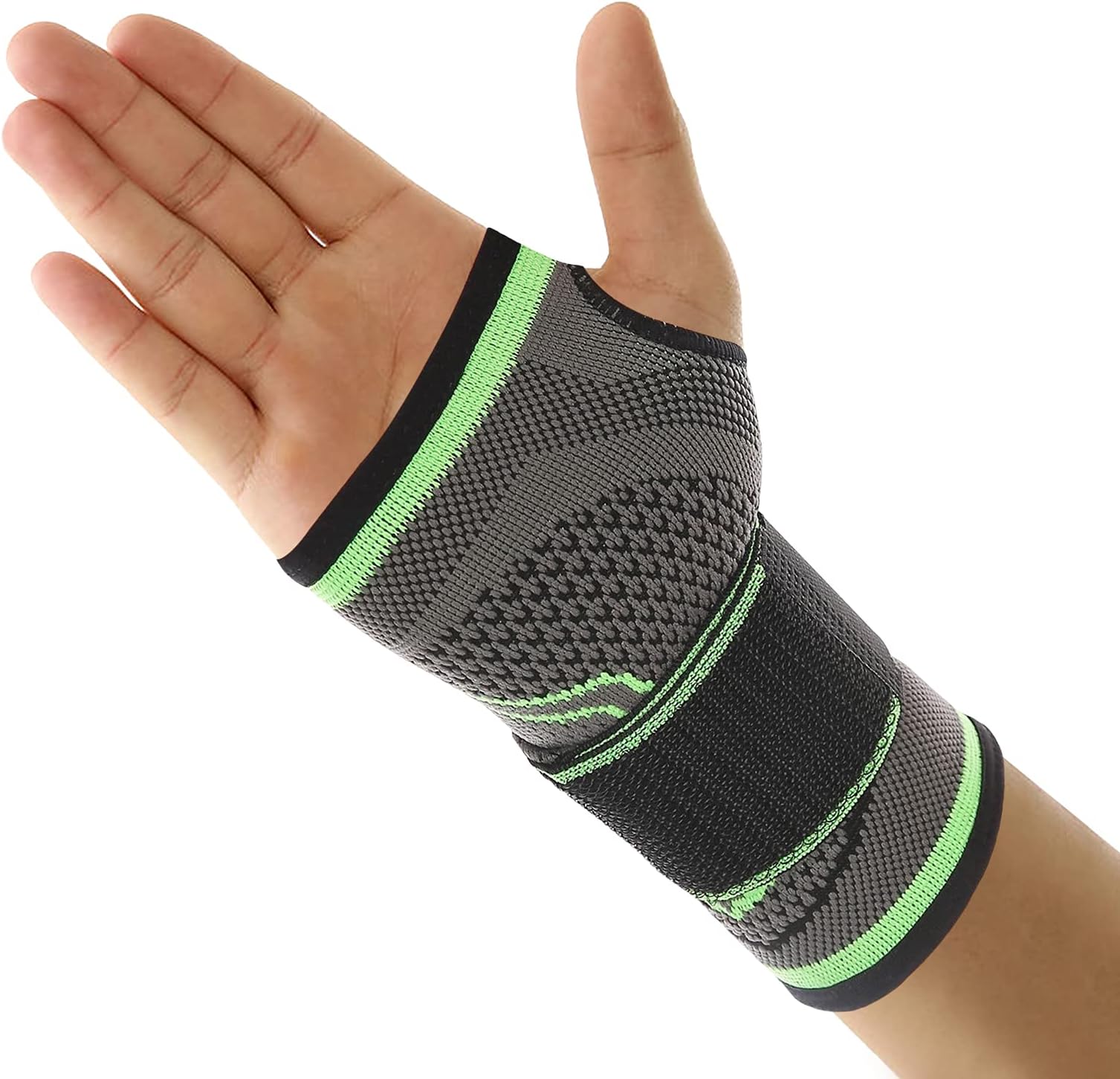 Wrist Brace, Compression Wrist Support Sleeve with Adjustable Strap for Men & Women, Carpal Tunnel Wrist Brace for Wrist Pain, Sports Injuries, Fatigue and Arthritis, Tendonitis Sprains Recovery (X-L)