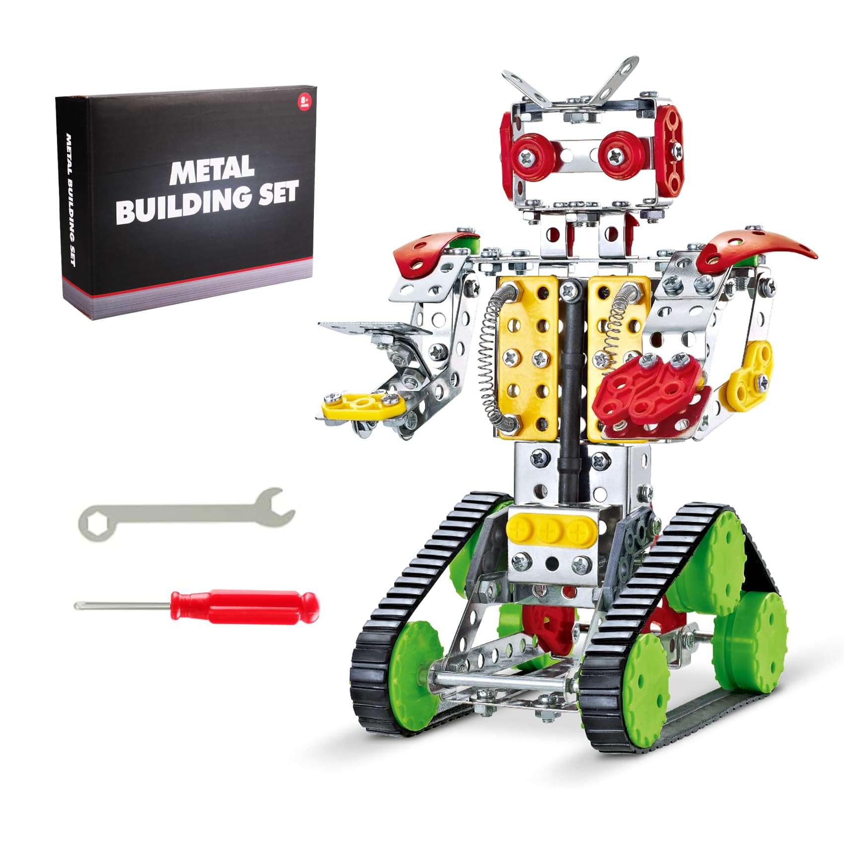 Bearbao STEM Metal Model Robot Building Kit  262 PCS Assembly Robot Model Kit with Tools & Manual for Kids Ages 12 and Up, DIY Assembly Robots Toy for Boys Girls, Great Gift for Kids Adults