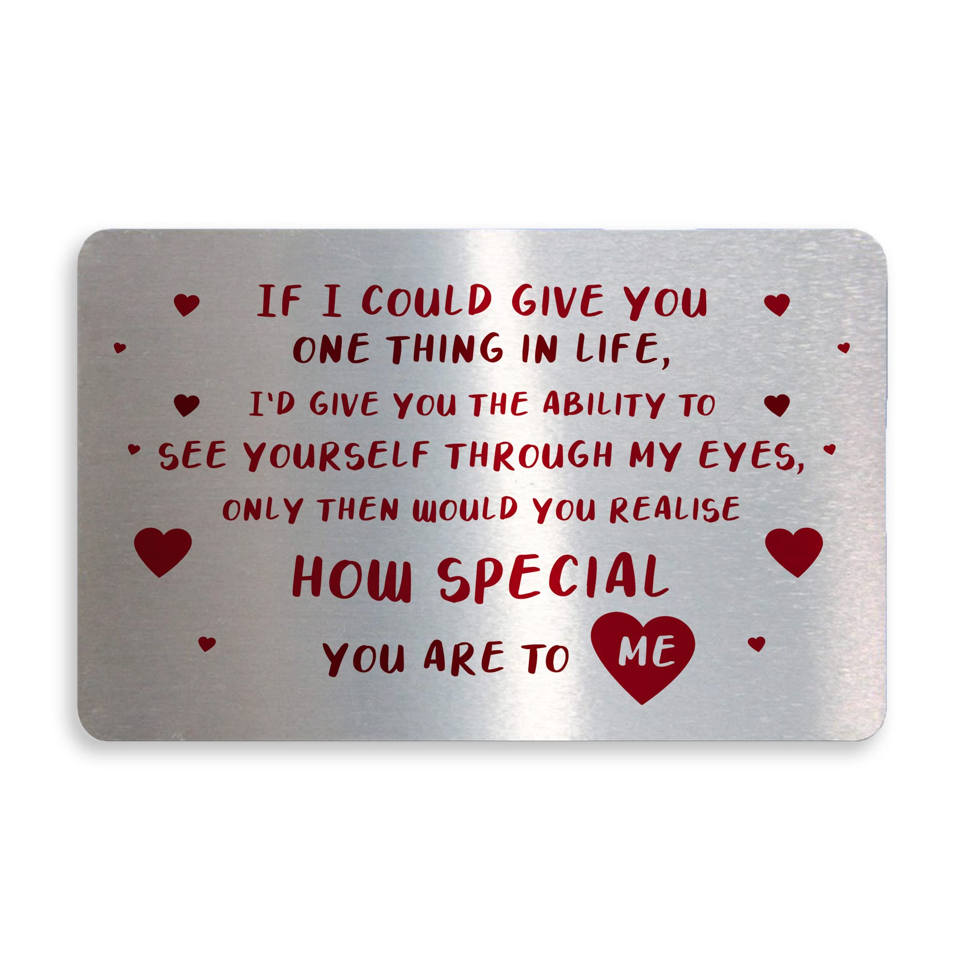 RED OCEAN Christmas For Boyfriend Girlfriend Husband Novelty Metal Wallet Card Gift For Him