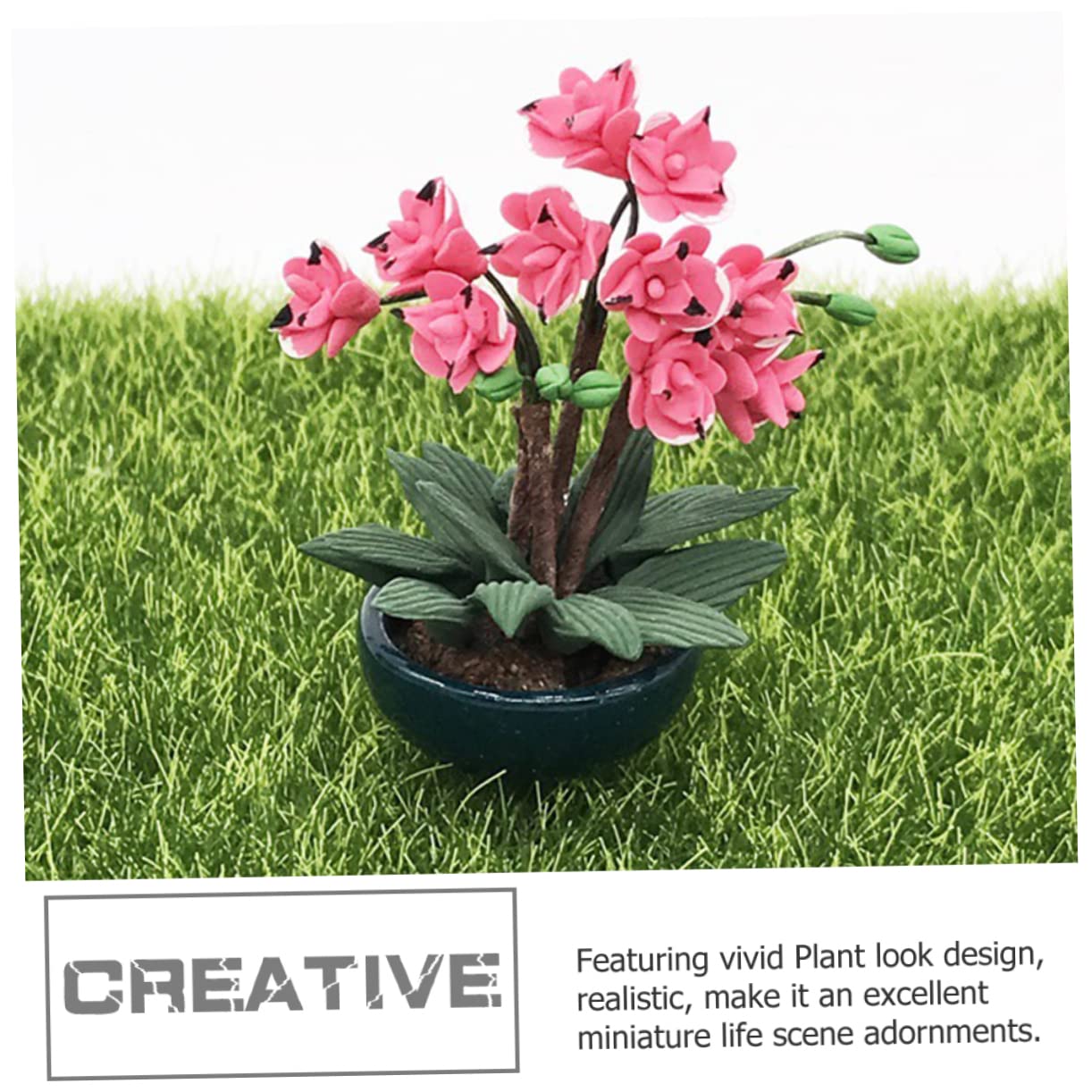 Operitacx 5stücke Miniatur Blumen Gras Modell Landschaft Künstliche Pflanzen Für Szenerie Miniature Bonsai Zubehör Für Spieltische Und Landschaftsgestaltung