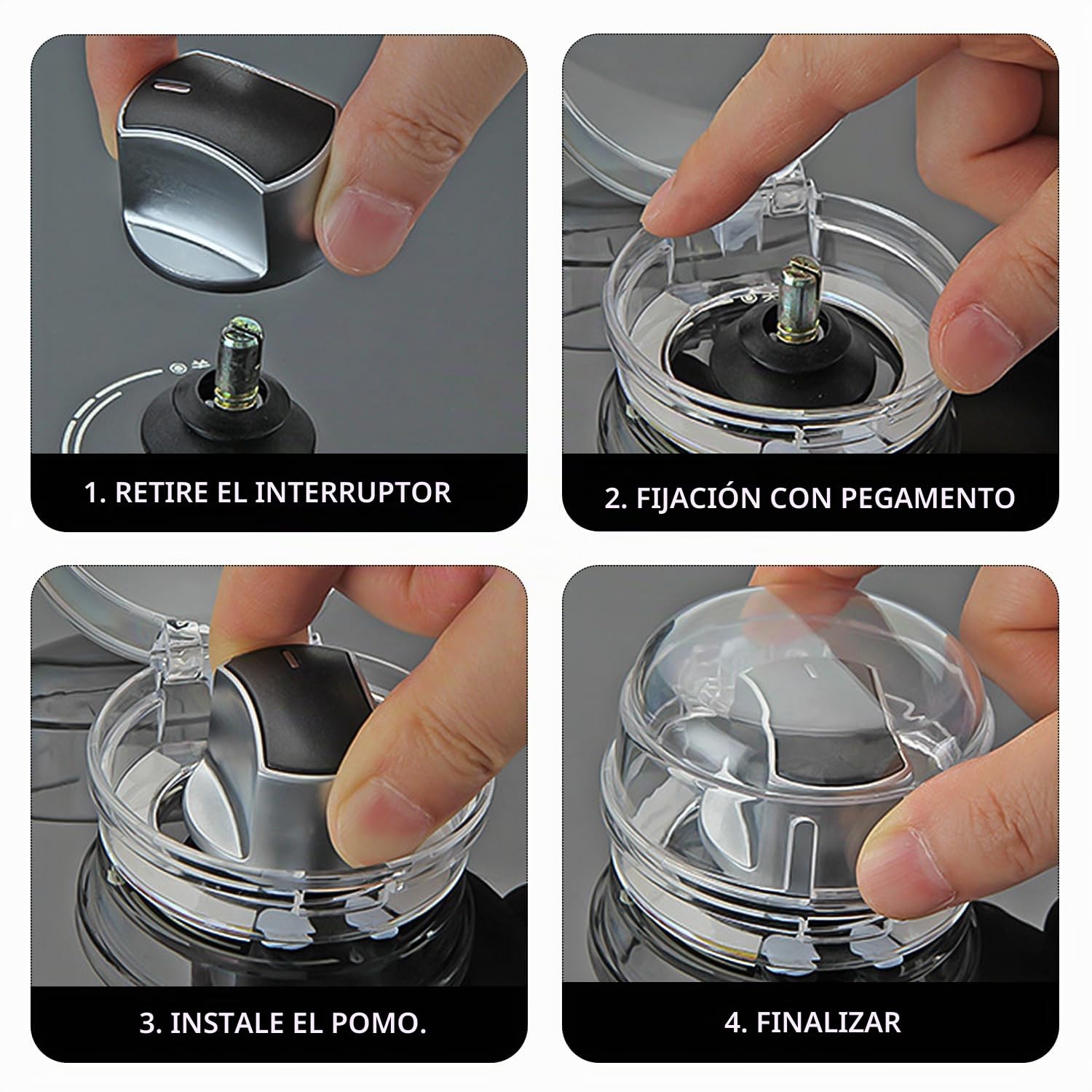4 piezas de protección para botón de cocina de gas, cubierta protectora para interruptor de cocina, protección para niños, cubierta transparente, botón extraíble, cubierta a prueba de aceite