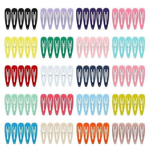 ECADY - Pinzas para el cabello, paquete de 100 unidades, 20 colores, pasadores antideslizantes para niñas, mujeres, niños, 2 pulgadas