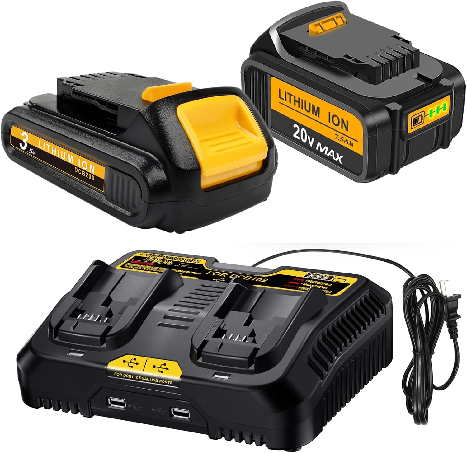2Pack Battery and Charger Combo for Dewalt 20V Max Kenya Ubuy