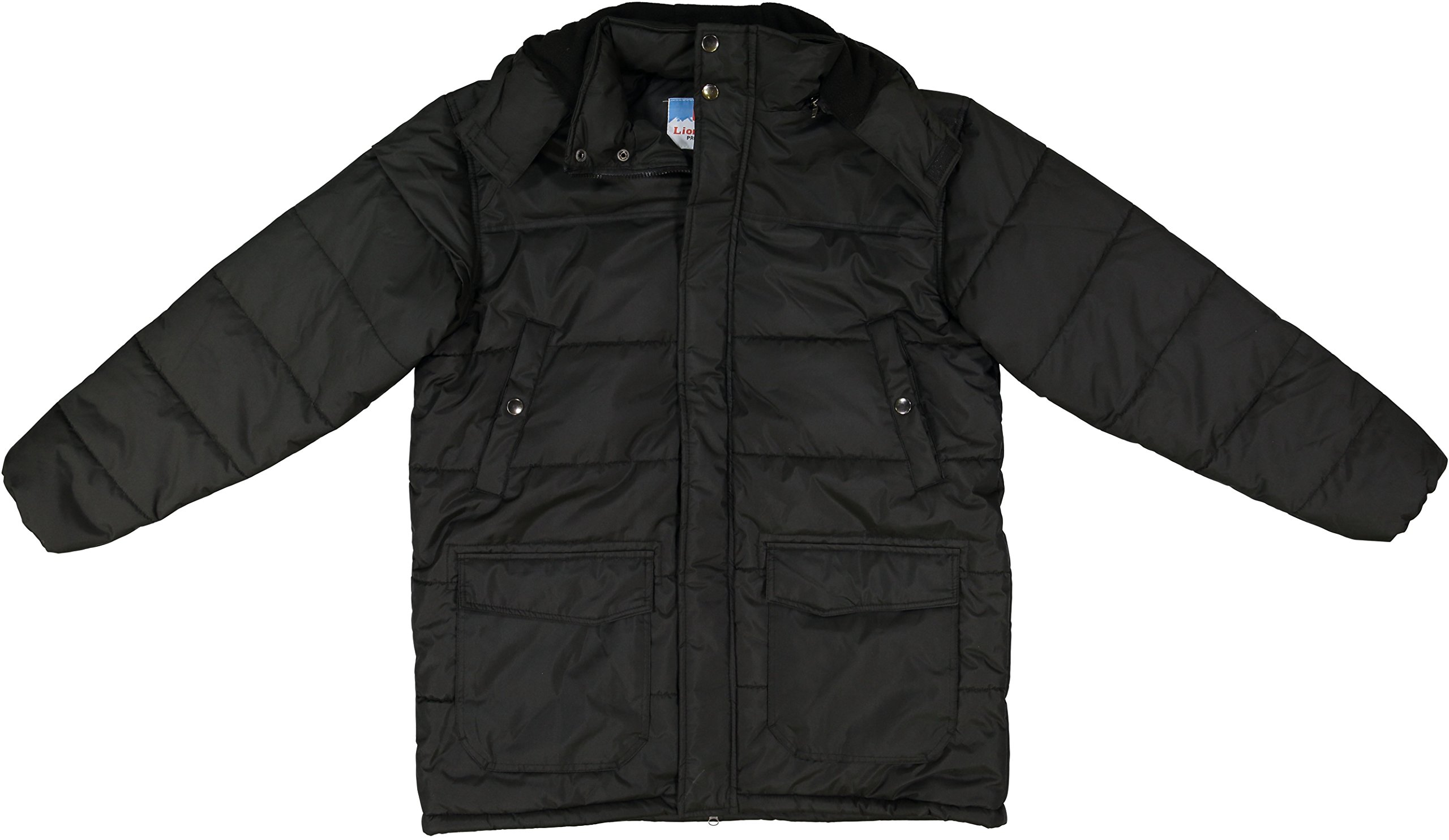 Men’s Winter Coat Jacket Long Parka Ultra Warm Snow Ski Removable Hood Fleece Lining (US Size 3X-Large- Charcoal)