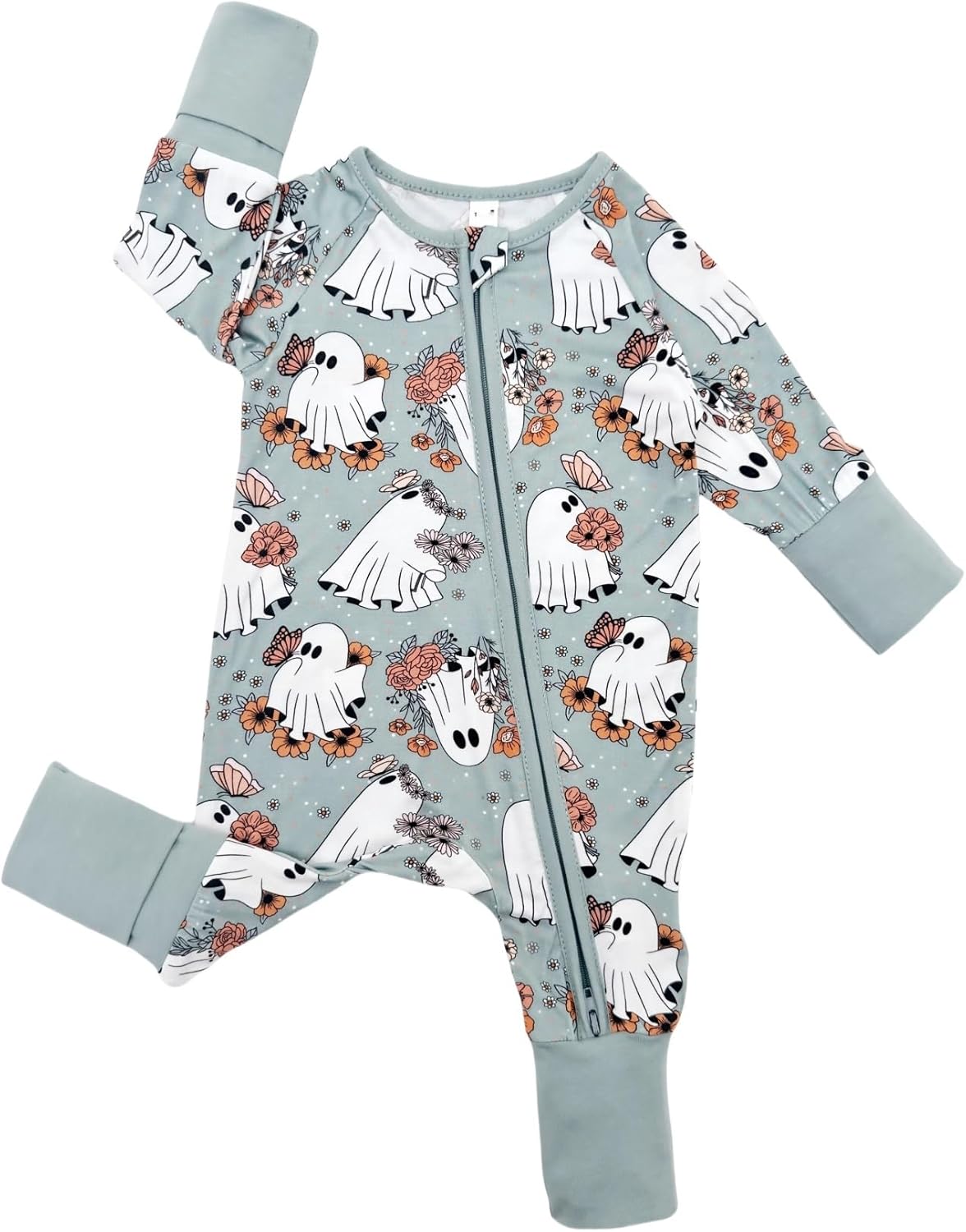 Bow Dream Baby Girl Clothing Bamboo Rayon Newborn outfit Infant boy Outfits Baby boy Romper Footies Jumpsuit 12-18 Months Halloween Ghost Flowers