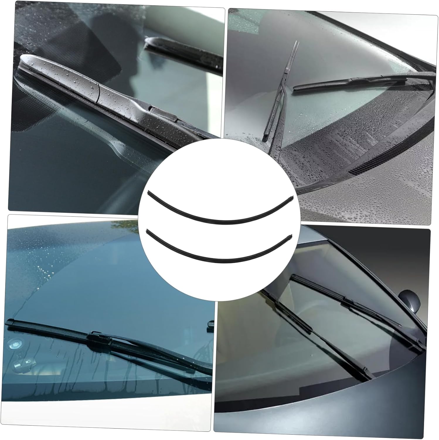 MAGICLULU 2pcs Windshield Wiper Refill Wiper Strips for Visibility Compatible Arms Easy Installation Fit for Automotive Use
