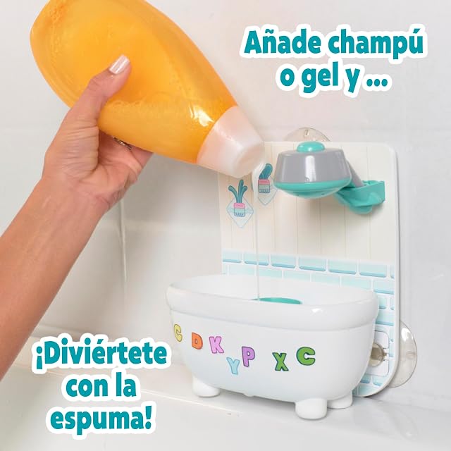 Foto 6 de 6 de Bizak Bluey, Baña y Frota a Bluey, Ducha con botón para Jugar en el baño, Juguete con Ventosa para Pared