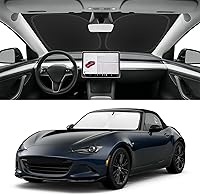 Vista 118 de Parasol de parabrisas de ajuste personalizado para Nissan Titan 2017-2024, bloquea los rayos UV y el calor, parasol de ventana delantera, fácil