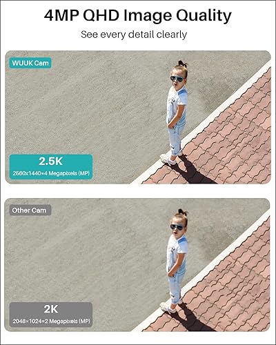 Miniatura 2 de WUUK Cámara de seguridad interiorexterior, cámara Wi-Fi de reconocimiento facial, cámara inteligente de resolución de 2.5K4MP, visión nocturna a
